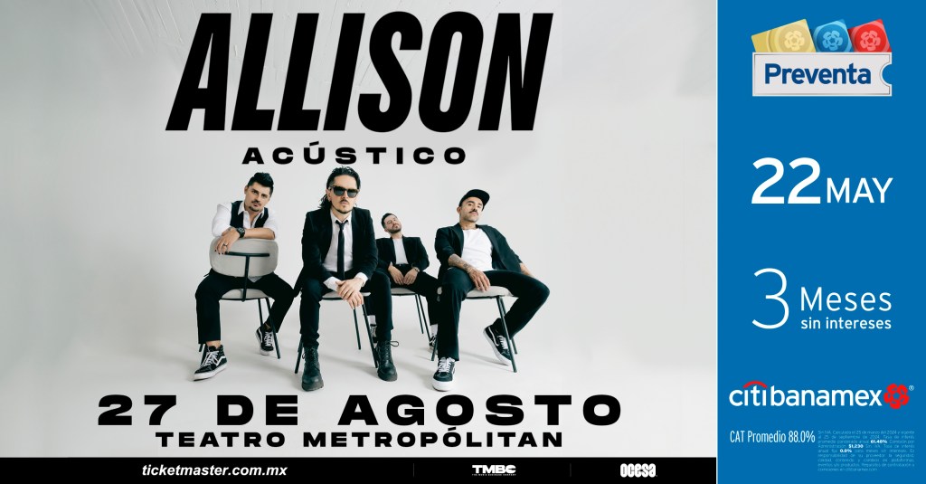 Allison regresa al Teatro Metropólitan con un show&nbsp;acústico