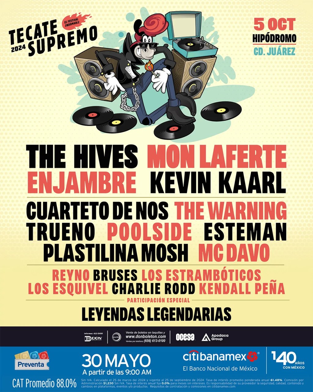 ¡Ya está el line up del Tecate Supremo&nbsp;2024!