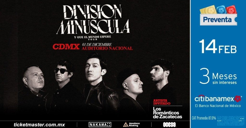 División Minúscula regresa al Auditorio&nbsp;Nacional