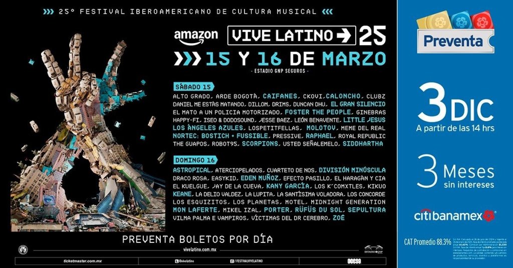 Ya tenemos lineup por día del&nbsp;VL25