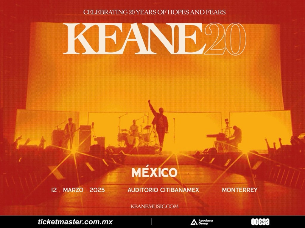 Keane regresa a Monterrey para conmemorar el 20 aniversario de su primer&nbsp;álbum